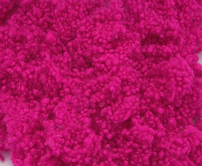 Hand Dyed Wool Nepps - Fluorescent Fuchsia - Cupid Falls Farm