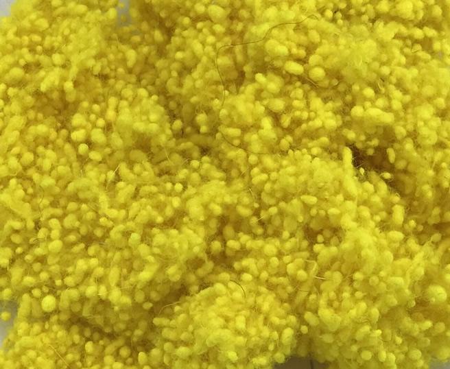 Hand Dyed Wool Nepps - Fluorescent Lemon - Cupid Falls Farm