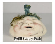 White Face Pumpkin Needle Felting Refill Supply Kit - Cupid Falls Farm
