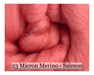 Salmon -  Merino Wool Top - 23 Micron - Cupid Falls Farm