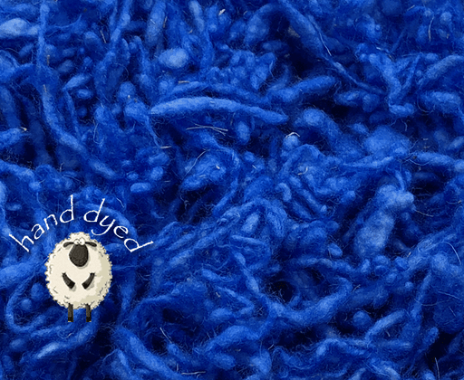 Alpine Blue - Wool Slubs - Hand Dyed- 1 Ounce - Cupid Falls Farm