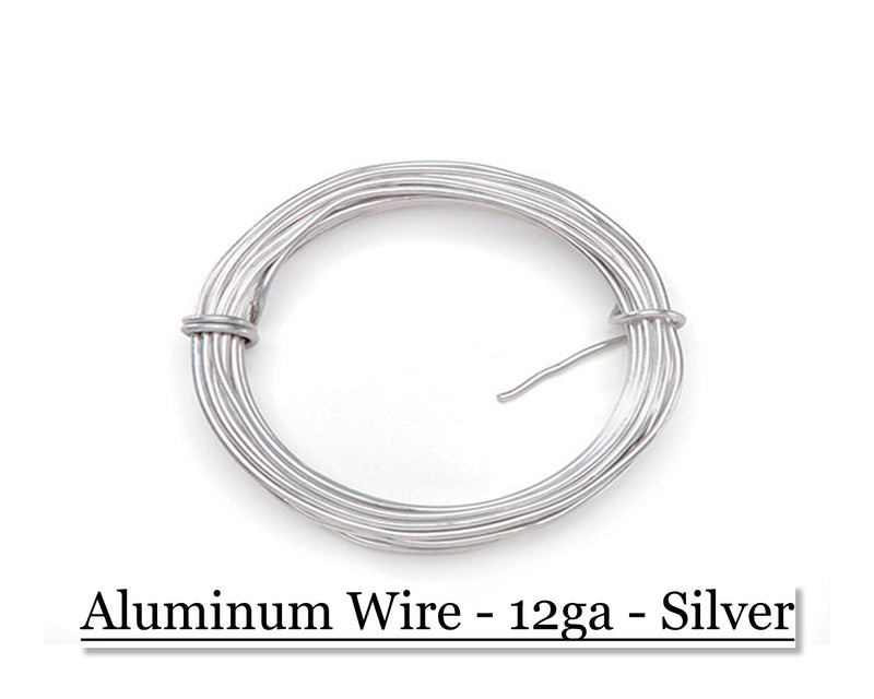 Aluminum Wire - 12 Gauge - Silver - 5 Yards - Cupid Falls Farm