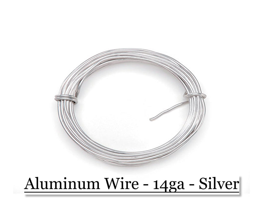 Aluminum Wire - 14 Gauge - Silver - 3 Yards - Cupid Falls Farm