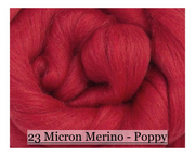 Poppy -  Merino Wool Top - 23 Micron - Cupid Falls Farm