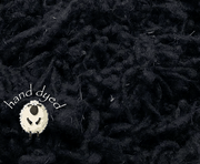 Black - Wool Slubs - Hand Dyed- 1 Ounce - Cupid Falls Farm