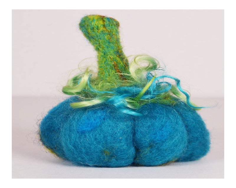 Blue Pumpkin Needle Felting Kit - Cupid Falls Farm