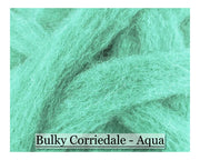 Aqua - Corriedale Wool Roving - Corriedale Wool Sliver - 16oz - Cupid Falls Farm