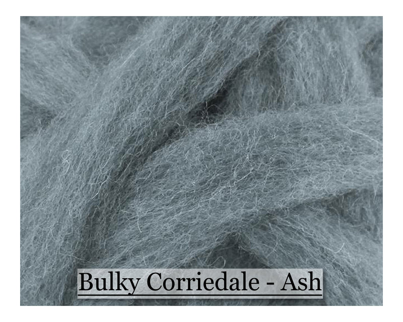 Ash - Corriedale Wool Roving - Corriedale Wool Sliver - 16oz - Cupid Falls Farm