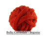 Begonia - Corriedale Wool Roving - Corriedale Wool Sliver - Cupid Falls Farm