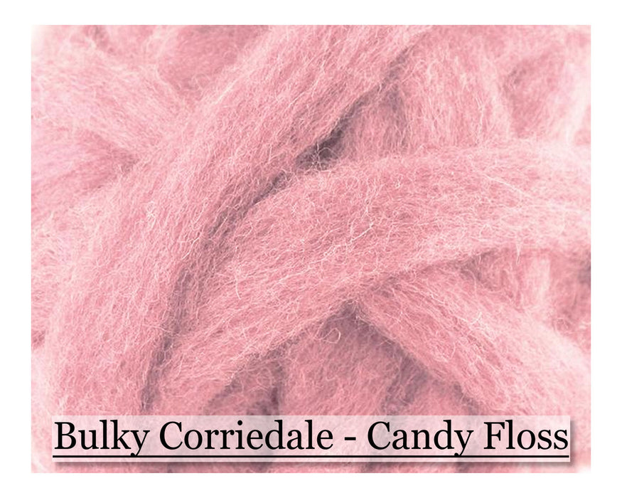 Candy Floss - Corriedale Wool Roving - Corriedale Wool Sliver - Cupid Falls Farm