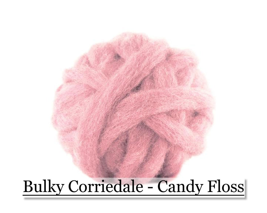 Candy Floss - Corriedale Wool Roving - Corriedale Wool Sliver - 16oz - Cupid Falls Farm