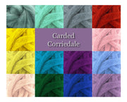 Grey - Corriedale Wool Roving - Corriedale Wool Sliver - 16oz - Cupid Falls Farm