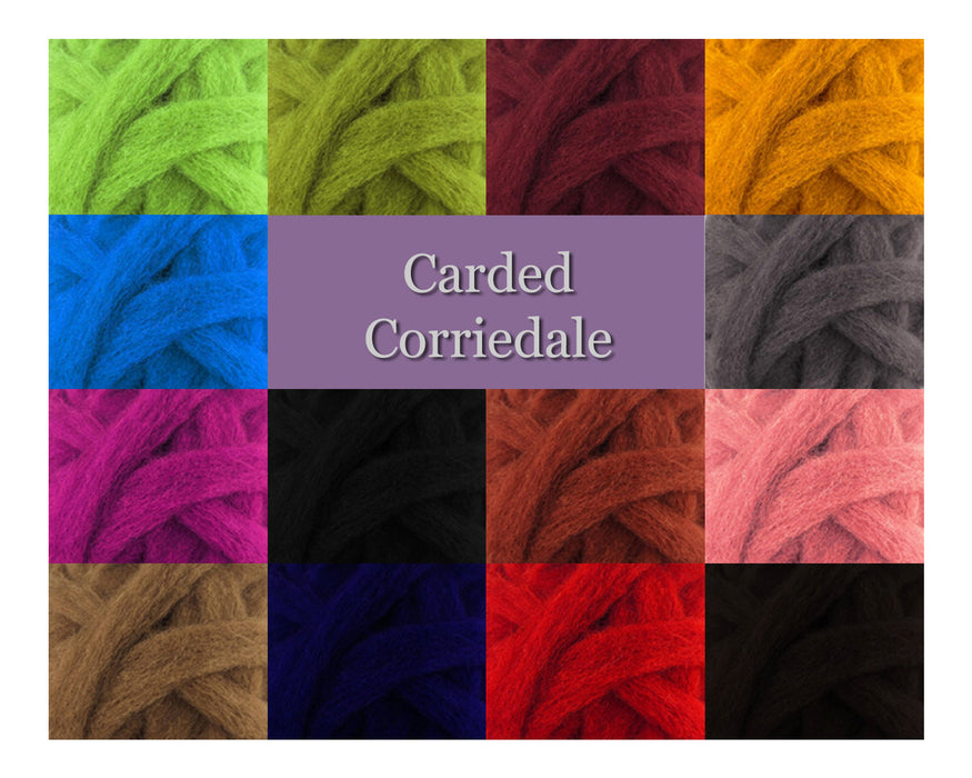 Scarlet - Corriedale Wool Roving - Corriedale Wool Sliver - Cupid Falls Farm