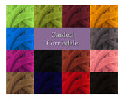 Rust - Corriedale Wool Roving - Corriedale Wool Sliver - Cupid Falls Farm