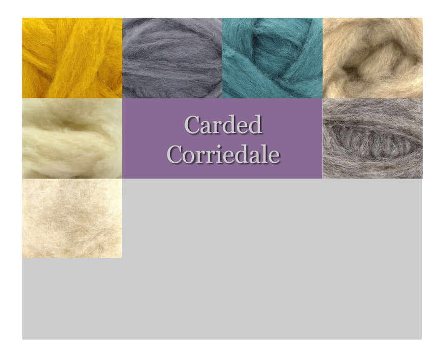 Grey - Corriedale Wool Roving - Corriedale Wool Sliver - 16oz - Cupid Falls Farm