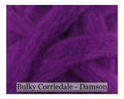 Damson - Corriedale Wool Roving - Corriedale Wool Sliver - Cupid Falls Farm