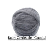 Granite - Corriedale Wool Roving - Corriedale Wool Roving - 16oz - Cupid Falls Farm