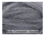 Granite - Corriedale Wool Roving - Corriedale Wool Roving - 16oz - Cupid Falls Farm