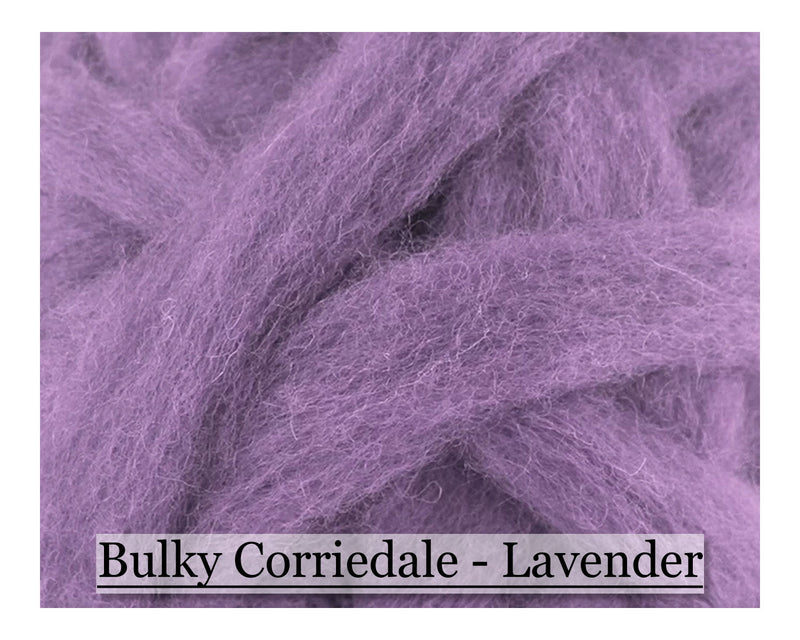 Lavender - Corriedale Wool Roving - Corriedale Wool Sliver - 16oz - Cupid Falls Farm