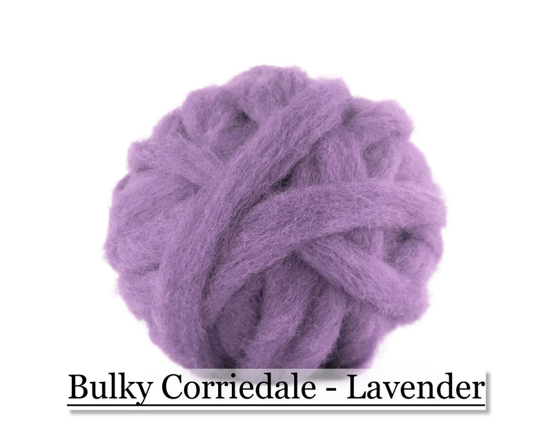 Lavender - Corriedale Wool Roving - Corriedale Wool Sliver - 16oz - Cupid Falls Farm