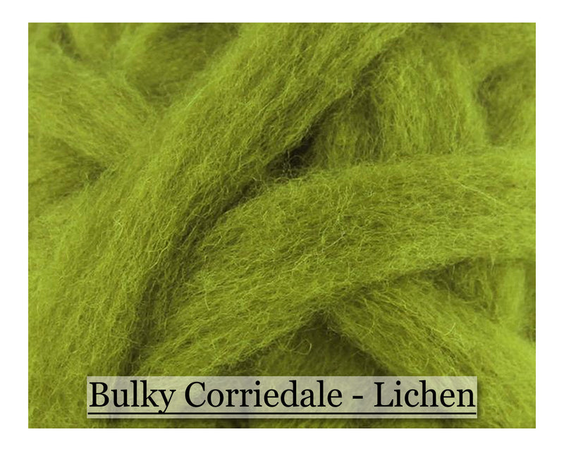 Lichen - Corriedale Wool Roving - Corriedale Wool Sliver - 16oz - Cupid Falls Farm