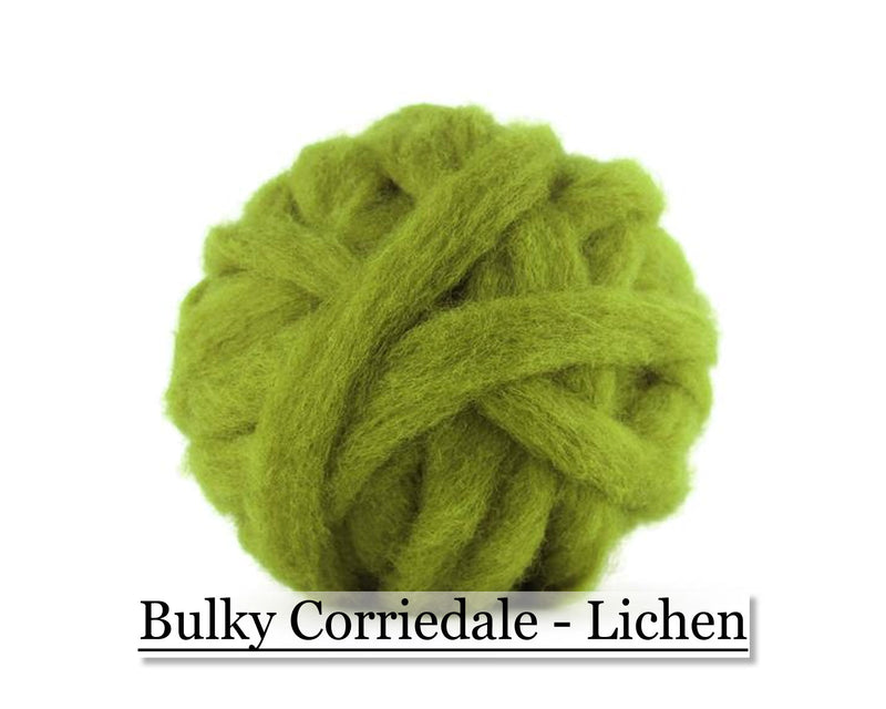 Lichen - Corriedale Wool Roving - Corriedale Wool Sliver - 16oz - Cupid Falls Farm