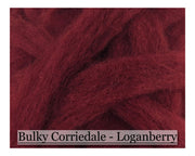 Loganberry - Corriedale Wool Roving - Corriedale Wool Sliver - Cupid Falls Farm