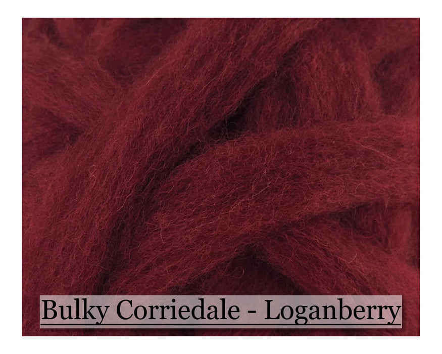 Loganberry - Corriedale Wool Roving - Corriedale Wool Sliver - 16oz - Cupid Falls Farm