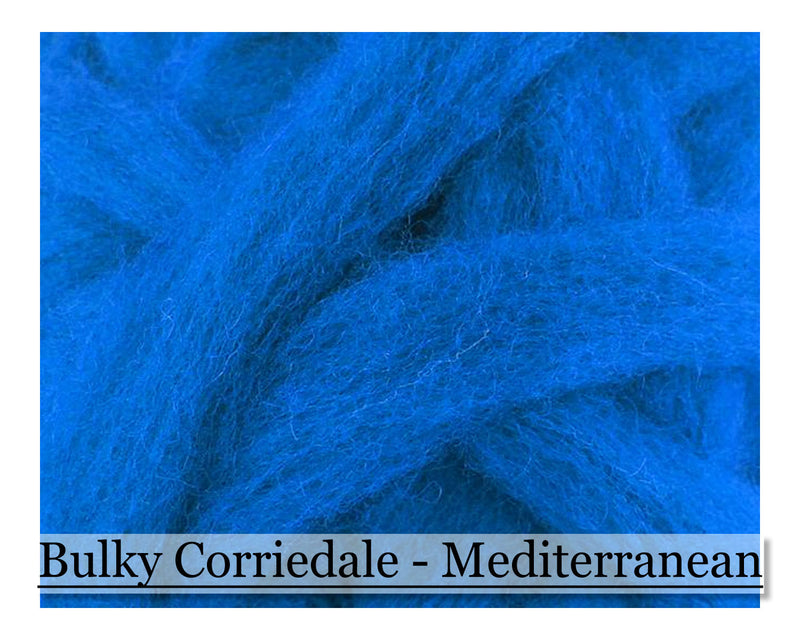 Mediterranean - Corriedale Wool Roving - Corriedale Wool Sliver - Cupid Falls Farm