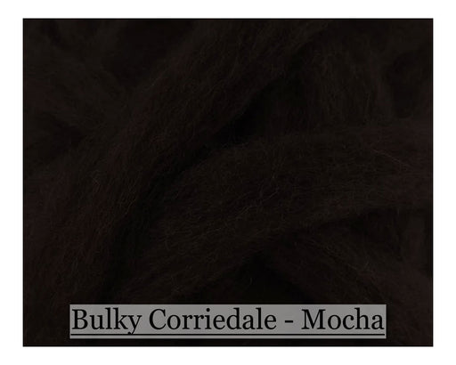 Mocha - Corriedale Wool Roving - Corriedale Wool Sliver - 16oz - Cupid Falls Farm