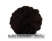 Mocha - Corriedale Wool Roving - Corriedale Wool Sliver - Cupid Falls Farm