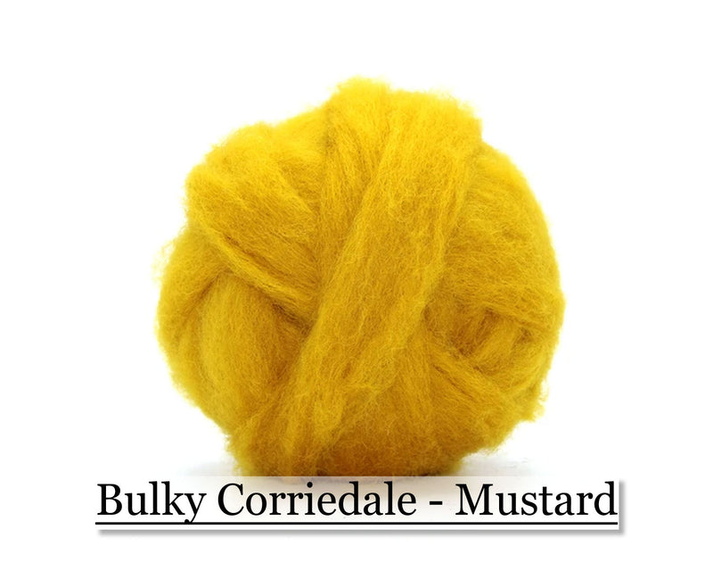 Mustard - Corriedale Sliver - Cupid Falls Farm