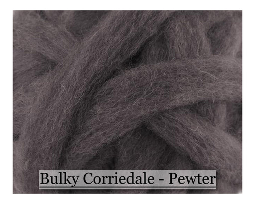 Pewter - Corriedale Wool Roving - Corriedale Wool Sliver - 16oz - Cupid Falls Farm