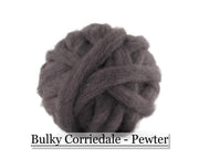 Pewter - Corriedale Wool Roving - Corriedale Wool Sliver - 16oz - Cupid Falls Farm