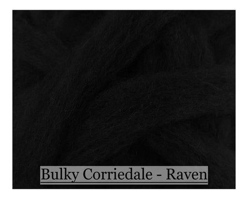 Raven - Corriedale Wool Roving - Corriedale Wool Sliver - 16oz - Cupid Falls Farm