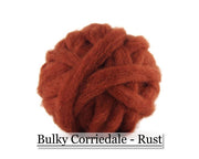 Rust - Corriedale Wool Roving - Corriedale Wool Sliver - 16oz - Cupid Falls Farm