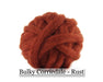 Rust - Corriedale Wool Roving - Corriedale Wool Sliver - 16oz - Cupid Falls Farm