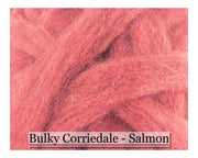 Salmon - Corriedale Wool Roving - Corriedale Wool Sliver - Cupid Falls Farm