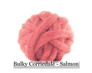 Salmon - Corriedale Wool Roving - Corriedale Wool Sliver - Cupid Falls Farm