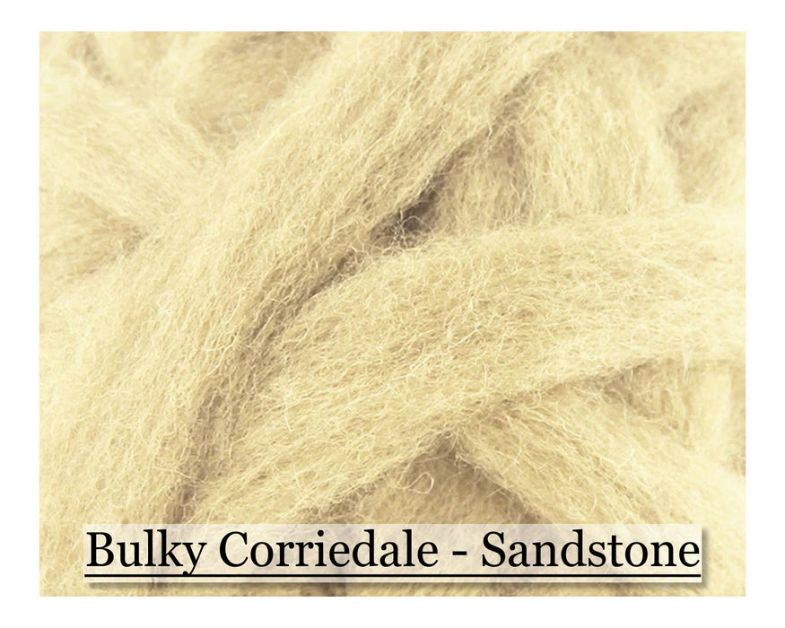 Sandstone - Corriedale Wool Roving - Corriedale Wool Sliver - Cupid Falls Farm