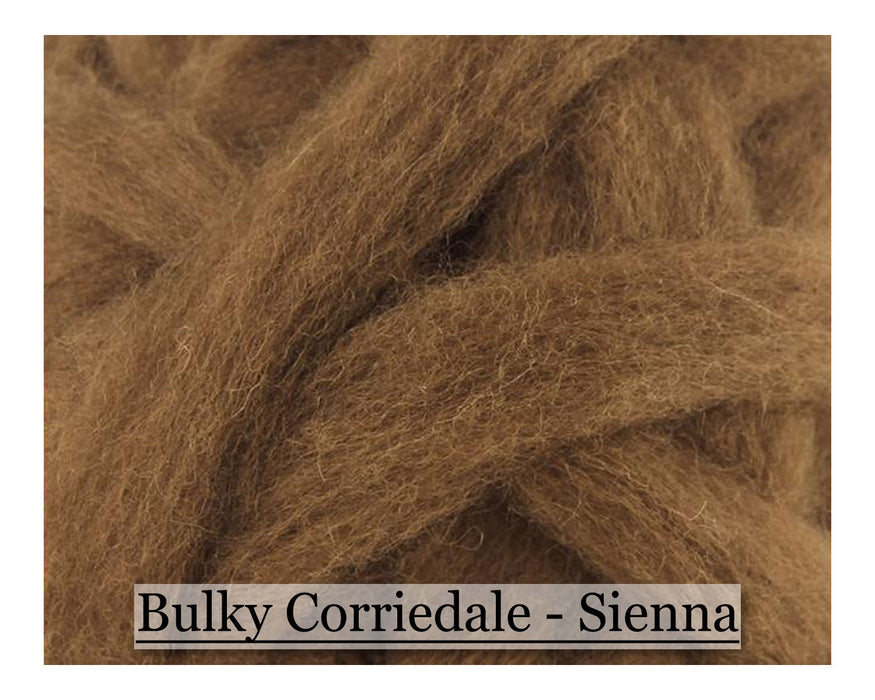 Sienna - Corriedale Wool Roving - Corriedale Wool Sliver - 16oz - Cupid Falls Farm