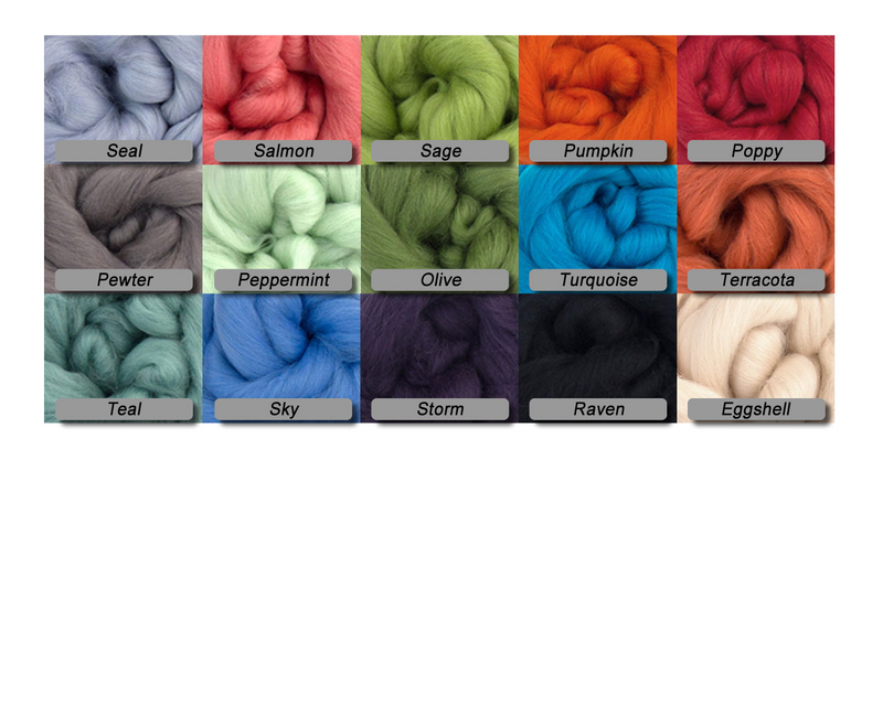 Turquoise -  Merino Wool Top - 23 Micron - Cupid Falls Farm