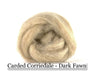 Dark Fawn - Corriedale Wool Roving - Corriedale Wool Sliver - 16oz - Cupid Falls Farm