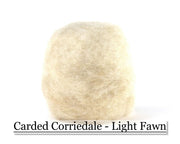 Light Fawn - Corriedale Wool Roving - Corriedale Wool Sliver - Cupid Falls Farm