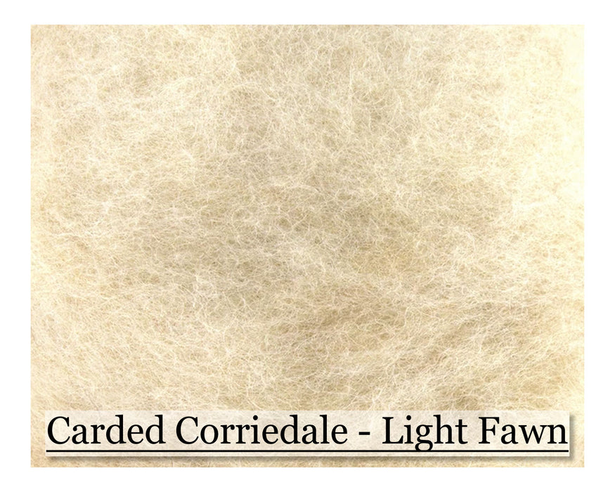 Light Fawn - Corriedale Wool Roving - Corriedale Wool Sliver - Cupid Falls Farm