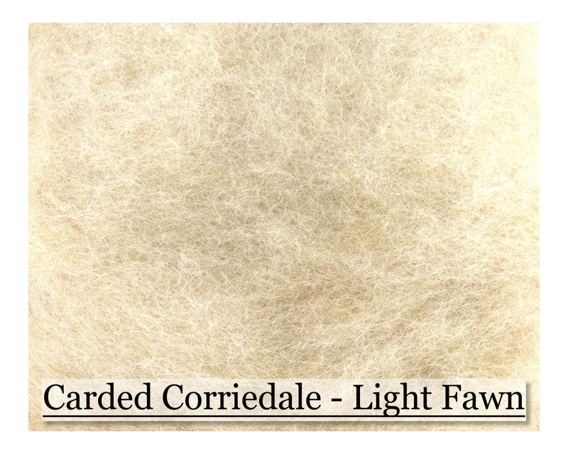 Light Fawn - Corriedale Wool Roving - Corriedale Wool Sliver - 16oz - Cupid Falls Farm