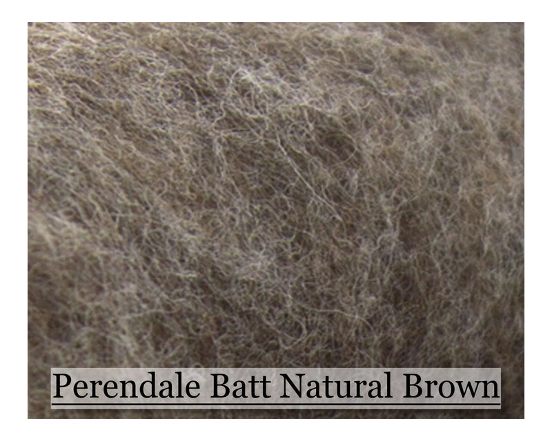Perendale Batt - Natural Brown - 200 grams - Cupid Falls Farm