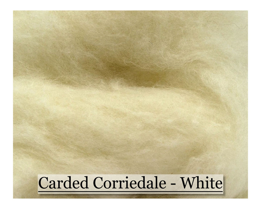 White - Corriedale Wool Roving - Corriedale Wool Sliver - Cupid Falls Farm