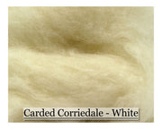 White - Corriedale Wool Roving - Corriedale Wool Sliver - 16oz - Cupid Falls Farm