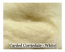 White - Corriedale Wool Roving - Corriedale Wool Sliver - 16oz - Cupid Falls Farm